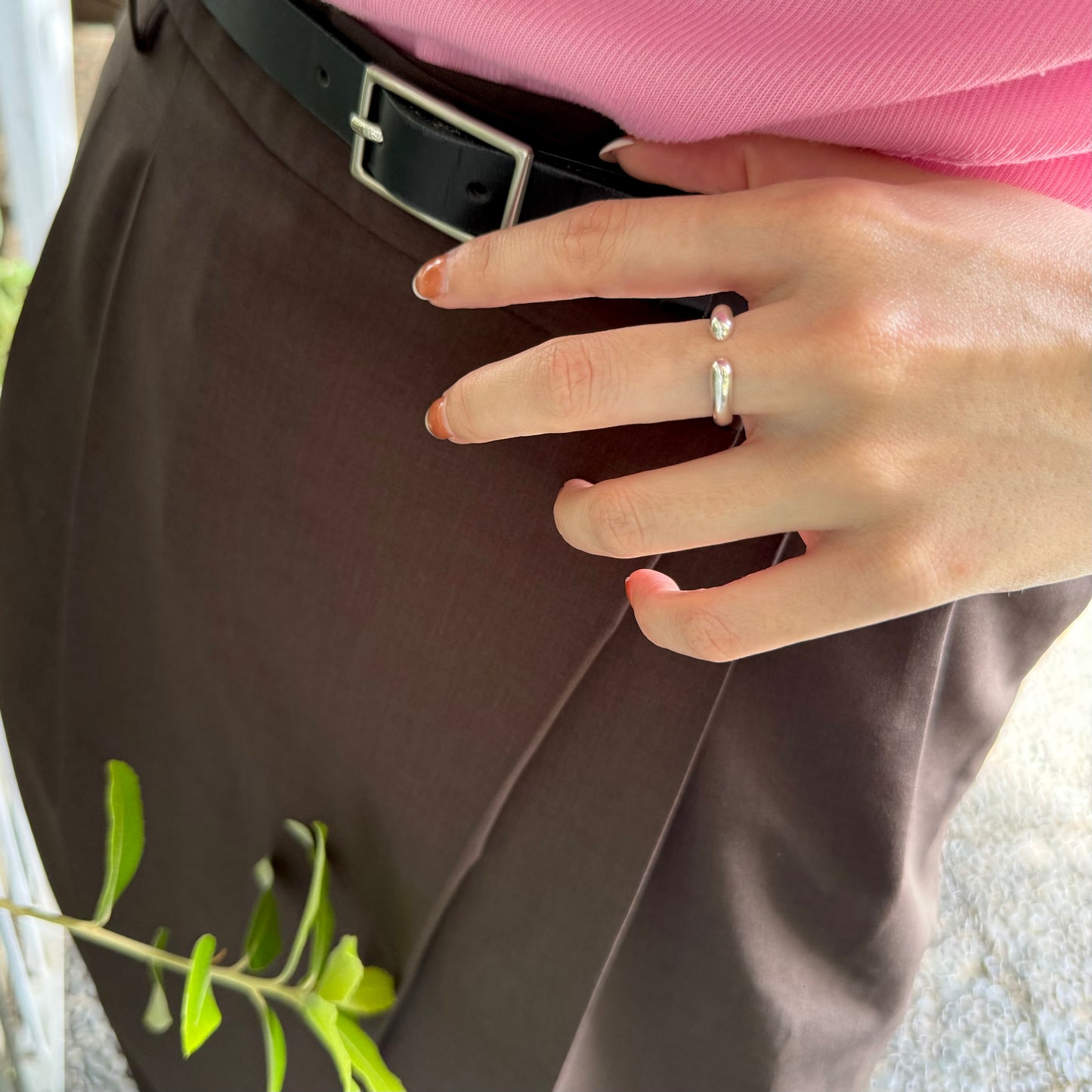 Silver925 plain ring 53