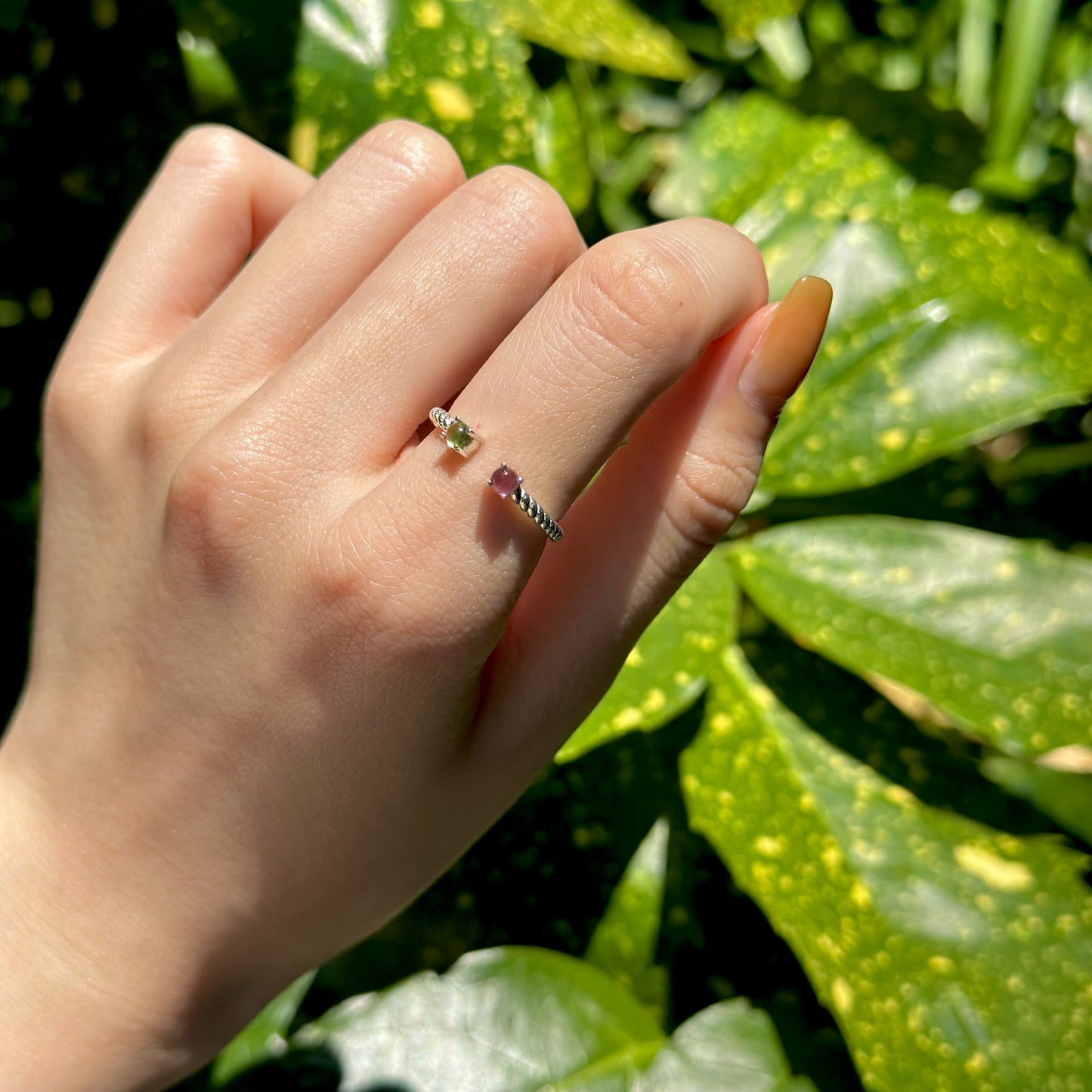 Silver925 2stone ring 18