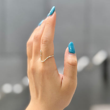 Silver925×Brass plain ring 9