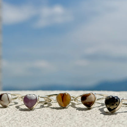 Heart ring & ear cuff
