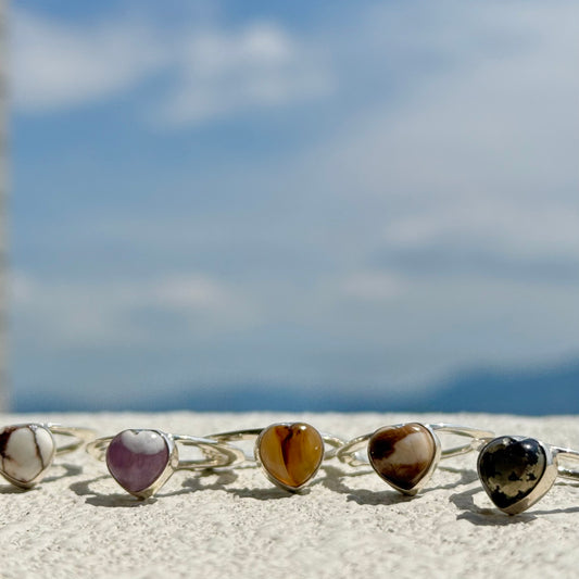 Heart ring & ear cuff