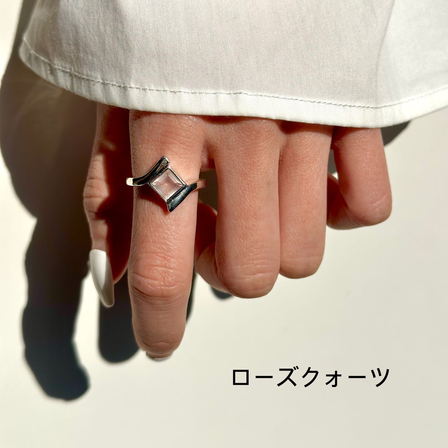 Silver925 square ring 3