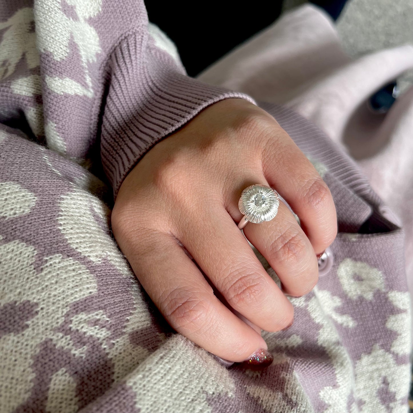 Flower design ring 8