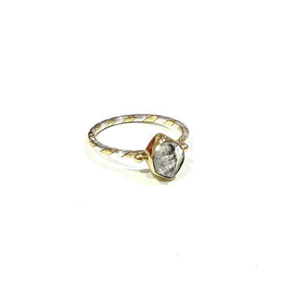 Herkimer diamond ring 12