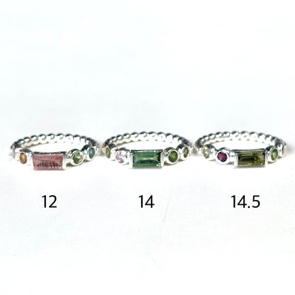 Multi tourmaline ring 4