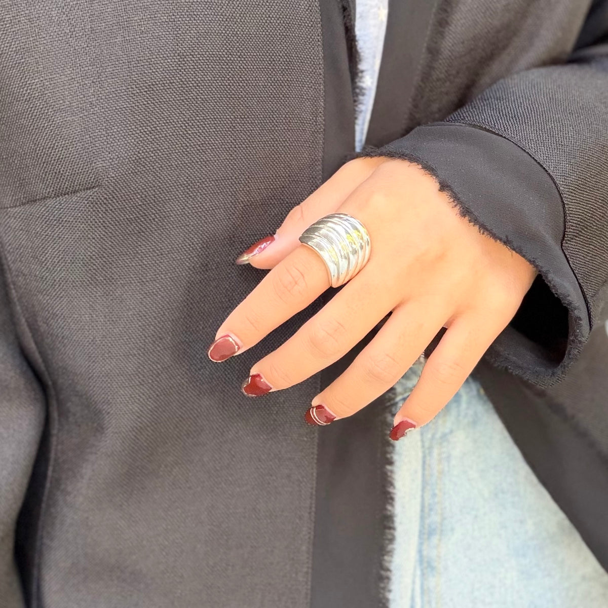 Silver925 plain ring 67