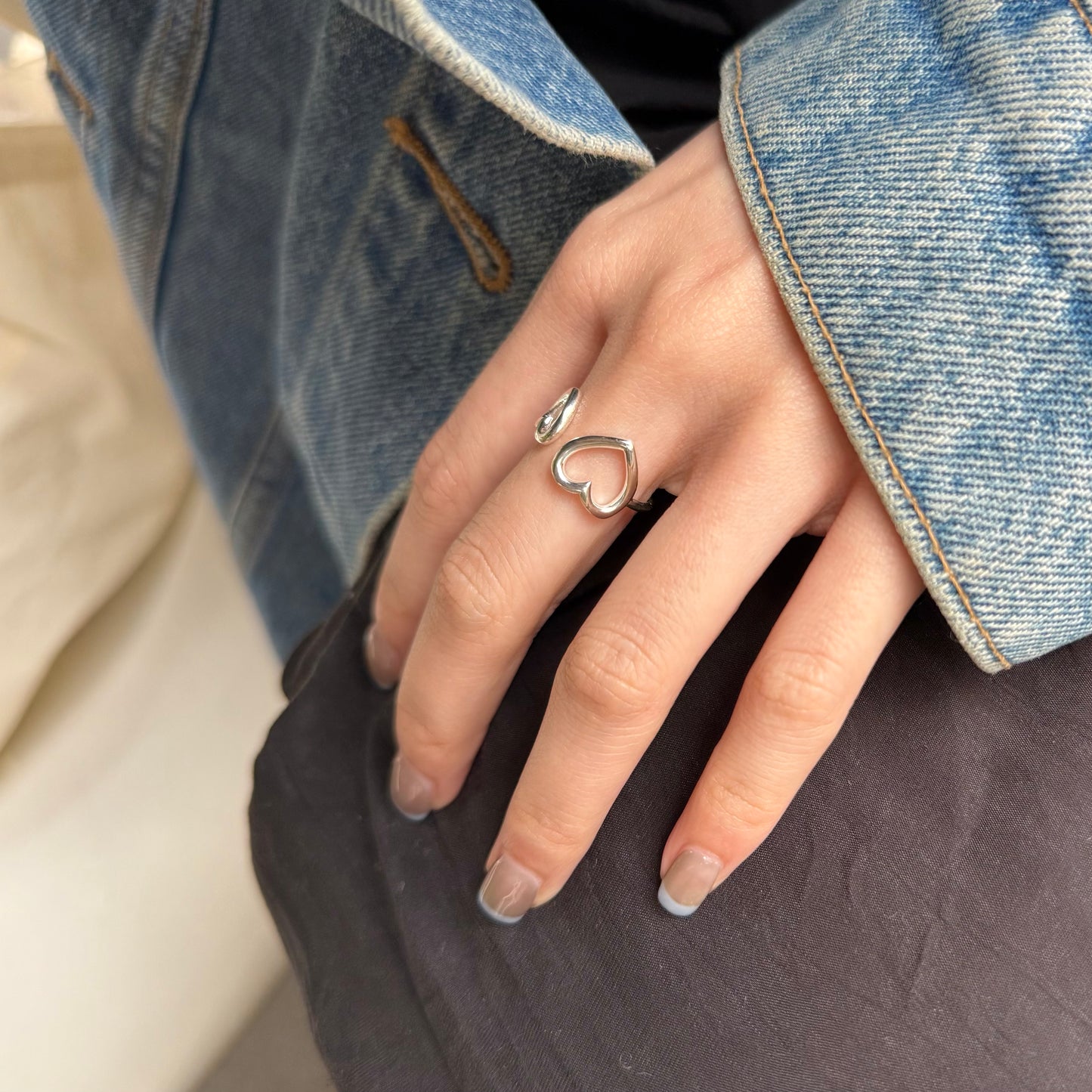 Heart plain ring 66