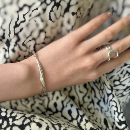Silver925 plain bangle 2