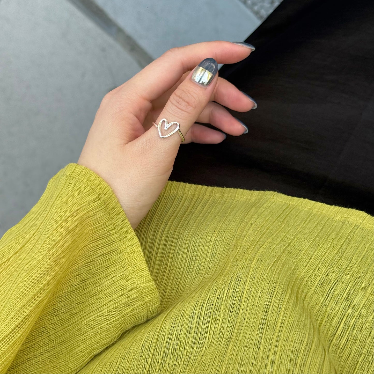 Heart plain ring 73