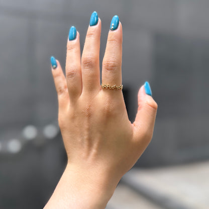 Brass star plain ring 12