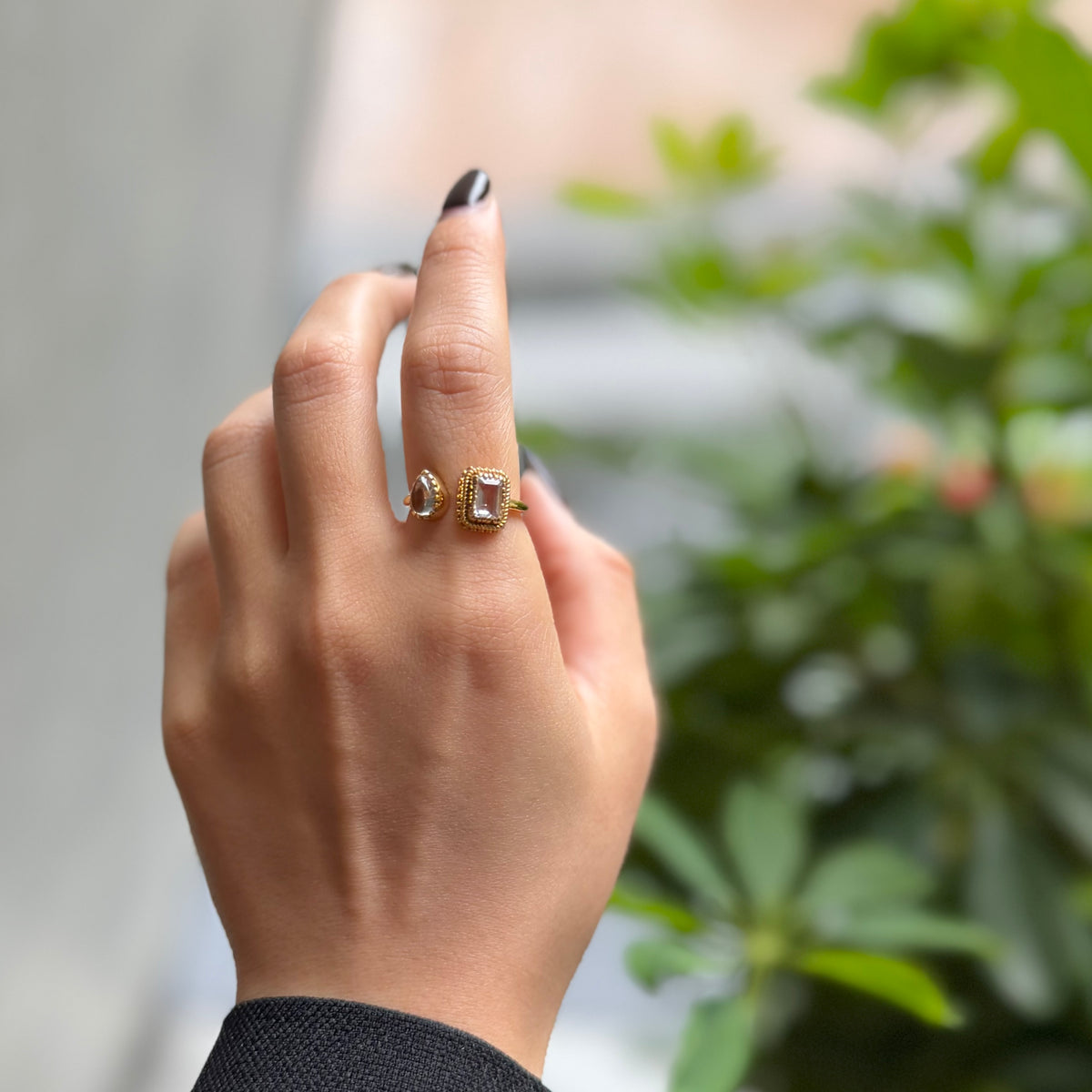 Brass 2stone ring 15