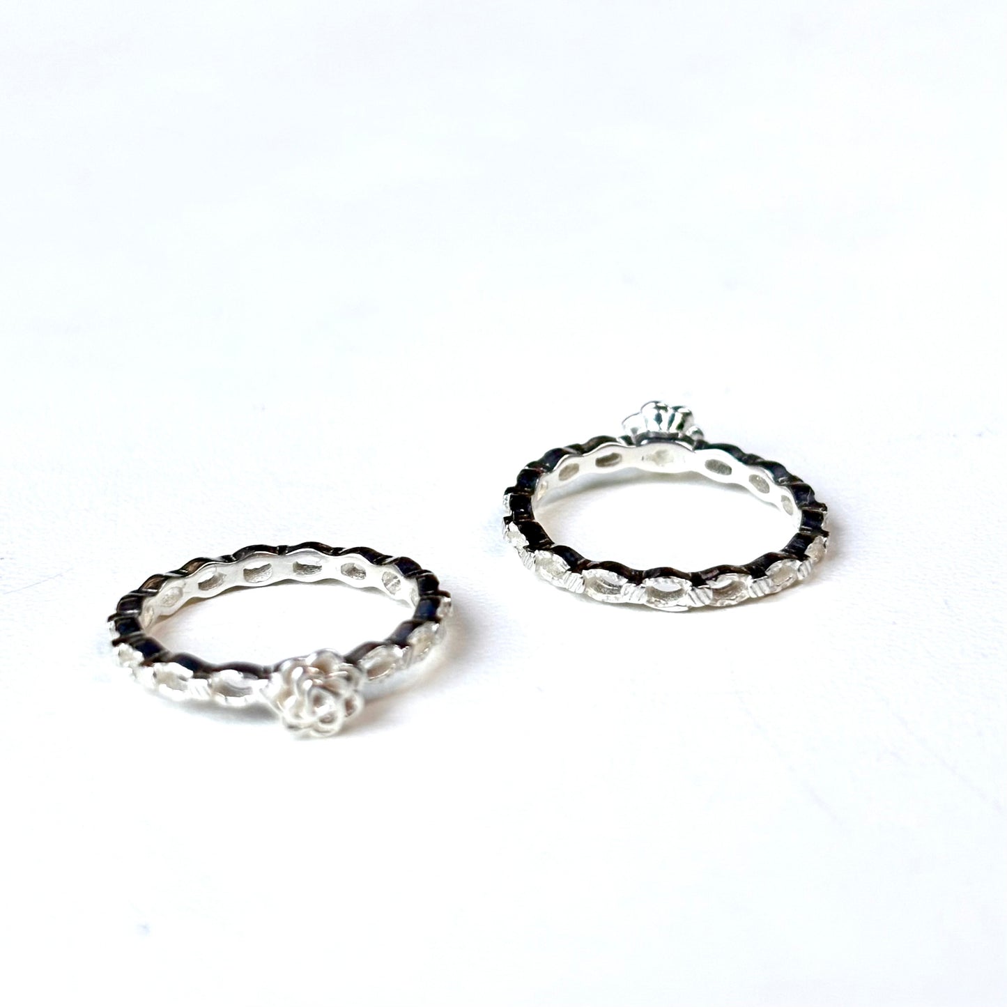 Flower plain ring 24