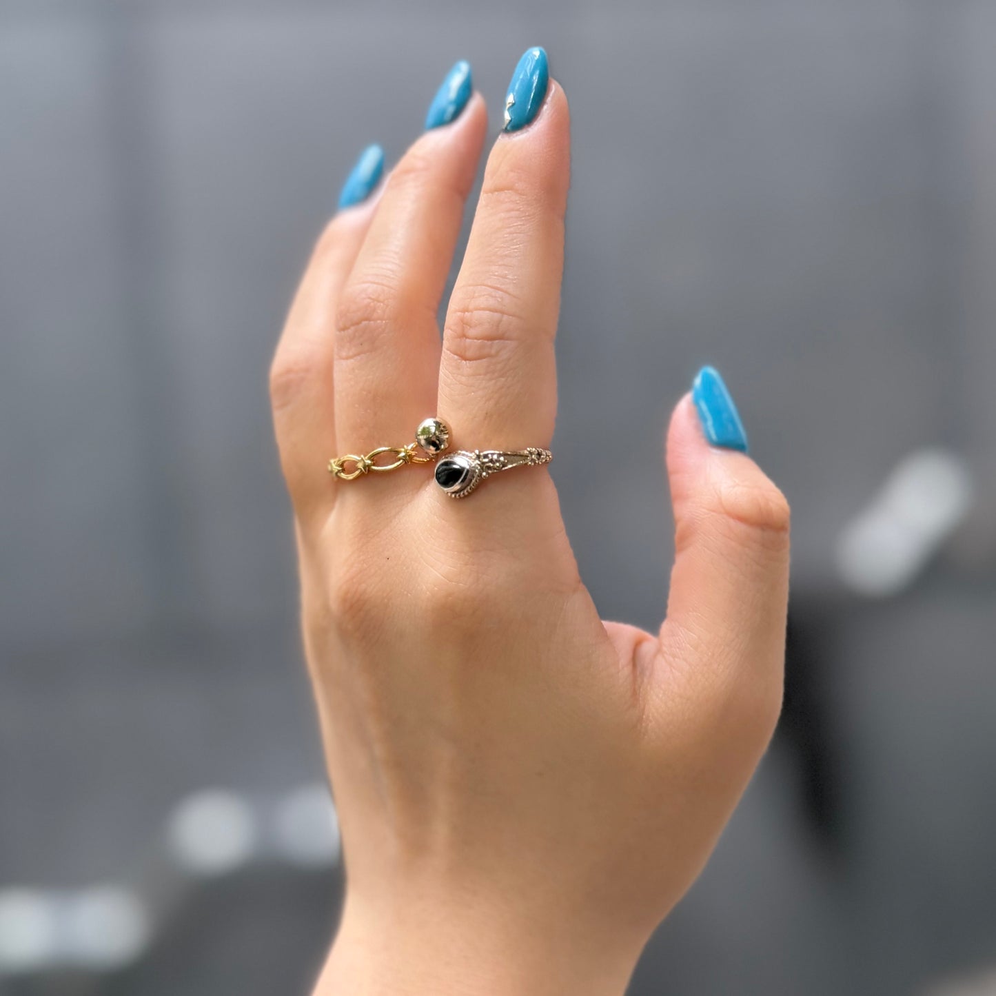 Brass design ring 14