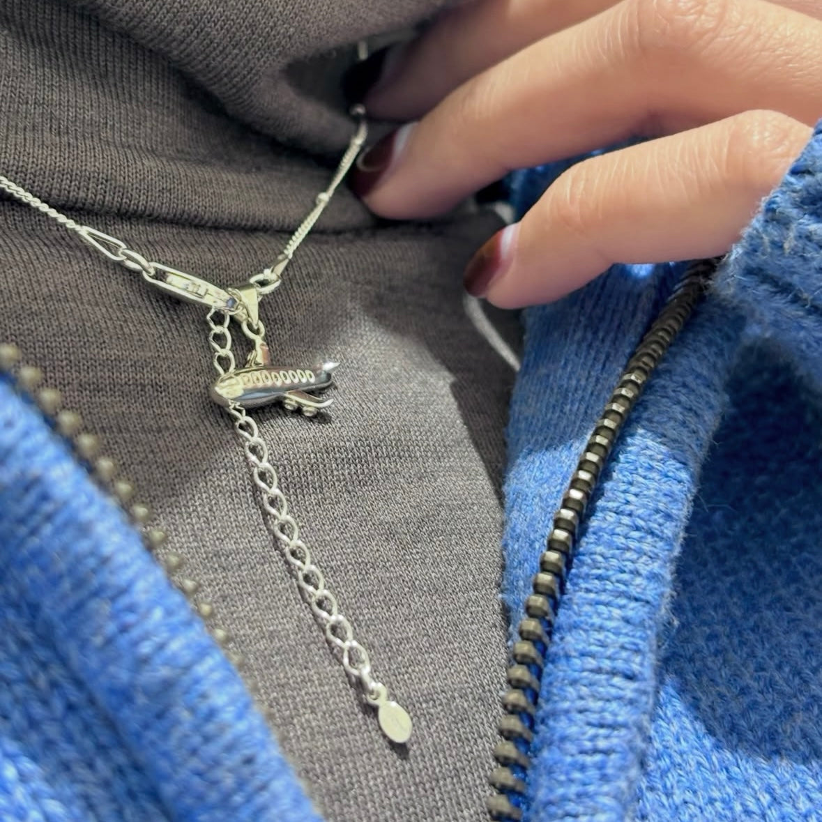 Silver925 plain charm 〈Airplane〉