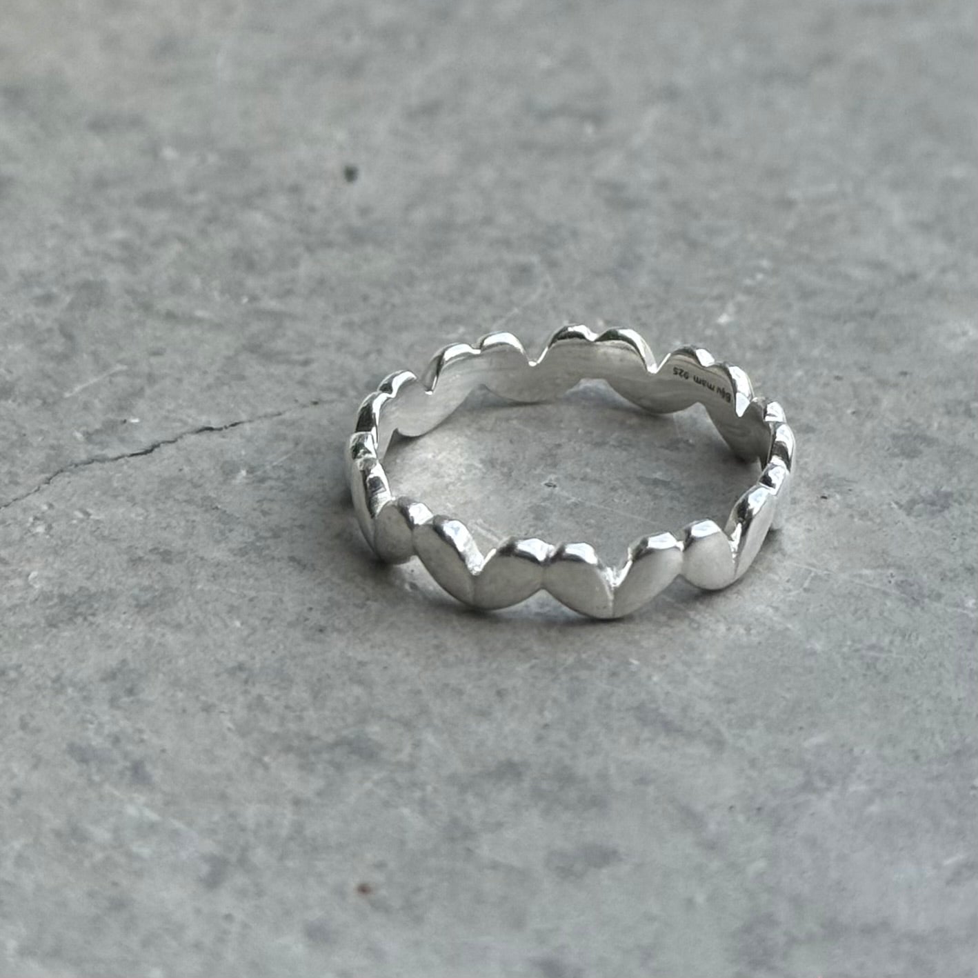 Heart plain ring 78