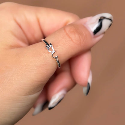Silver925 plain ring〈I♡U〉