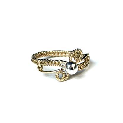 Silver925×brass plain ring 16