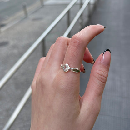 Herkimer diamond ring 5