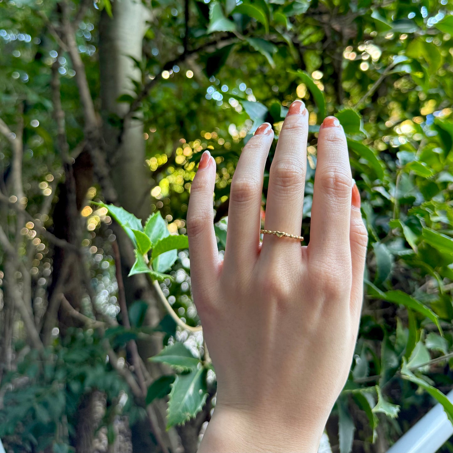Brass Heart plain ring 7