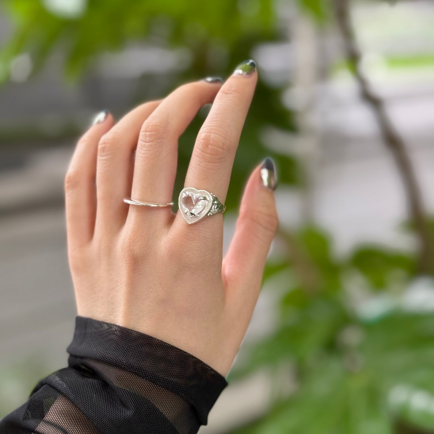 Heart design ring 4