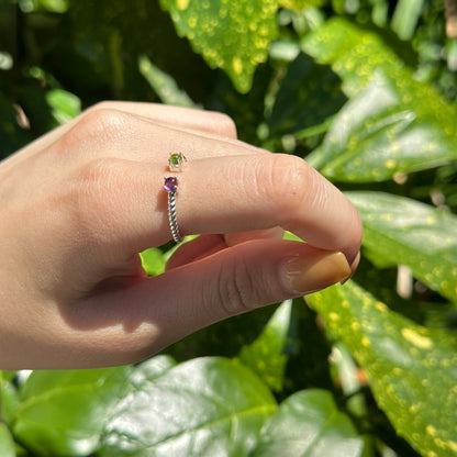 Silver925 2stone ring 18