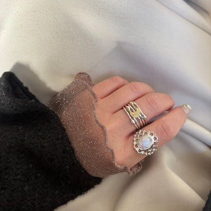 Stacking plain ring 〈Moon〉