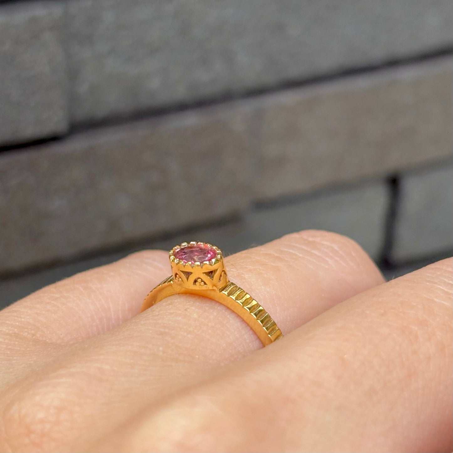Brass petit ring 10