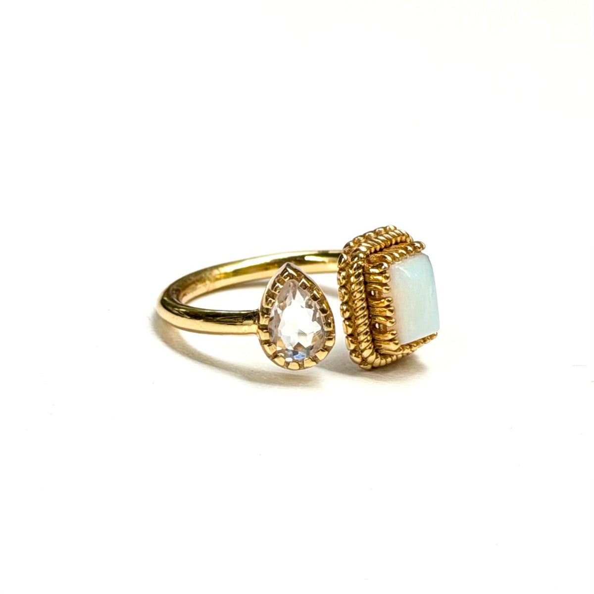 Brass 2stone ring 15