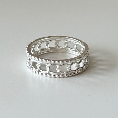 Silver925 plain ring 43
