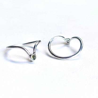 Silver925 V design ring 2