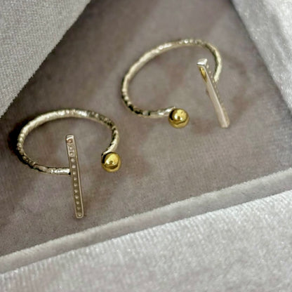 Silver925×Brass plain ring 〈Ball〉22