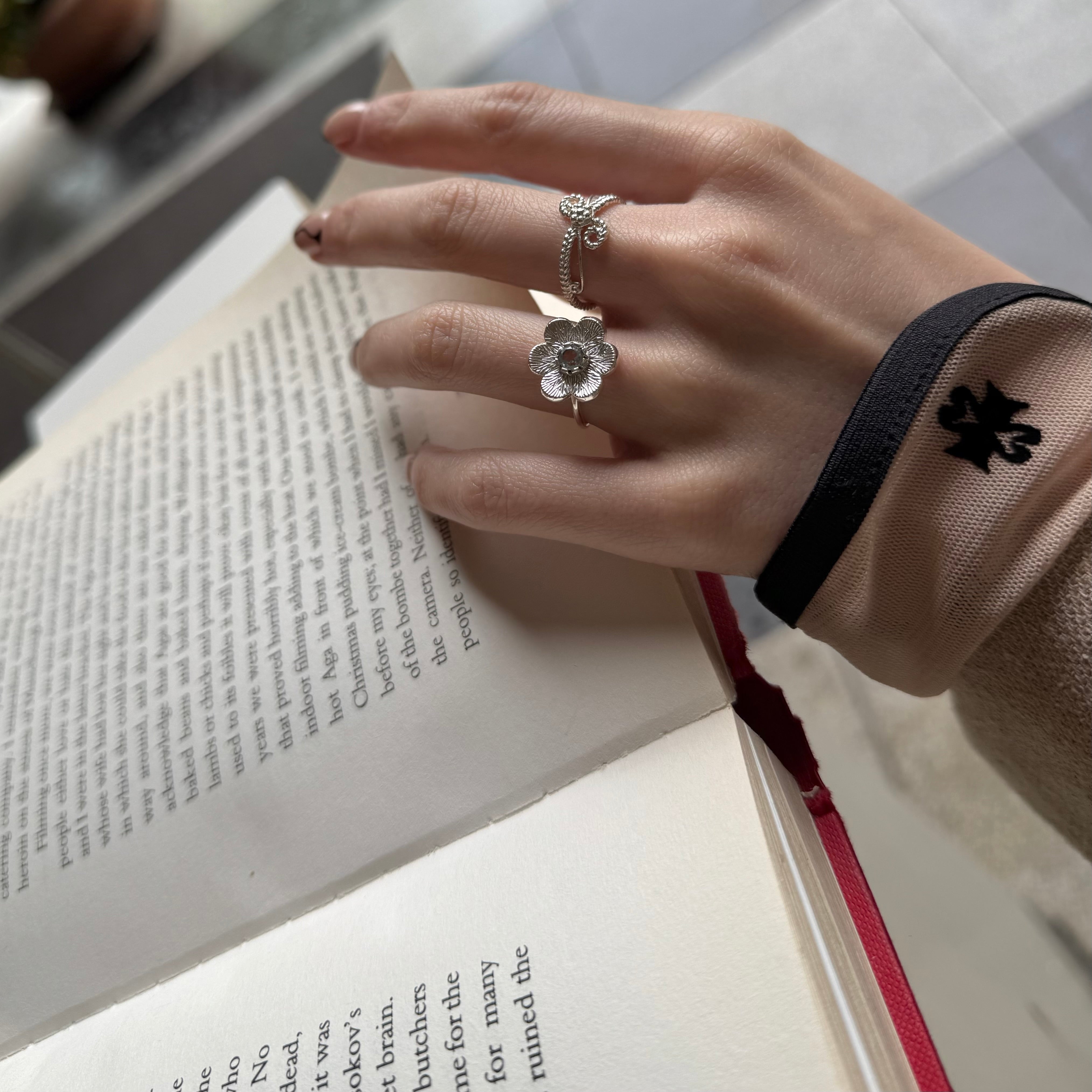 Flower plain ring 15 – Biju mam