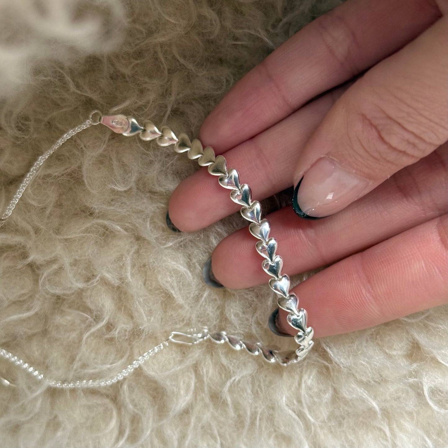 Silver925 chain  bracelet〈Heart〉