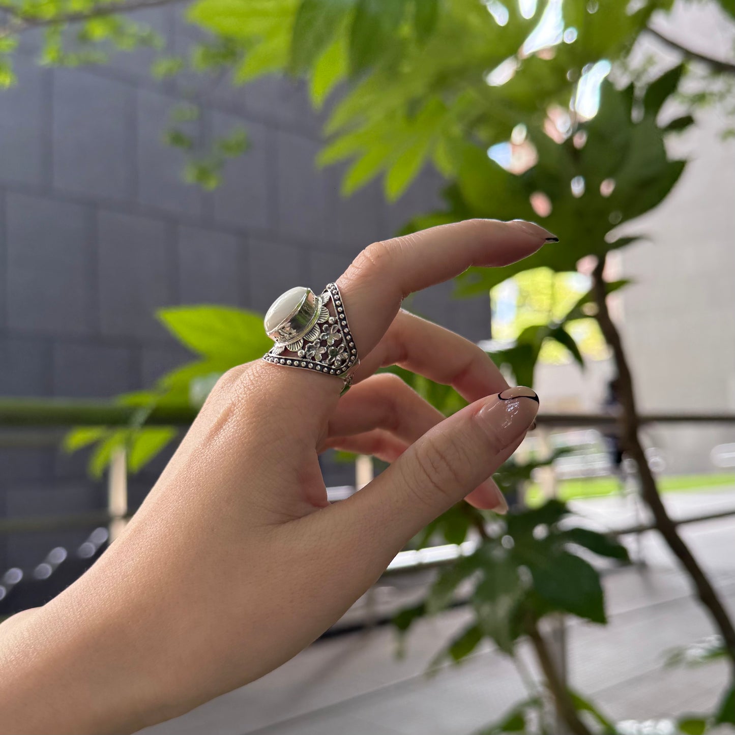 Flower design ring 12