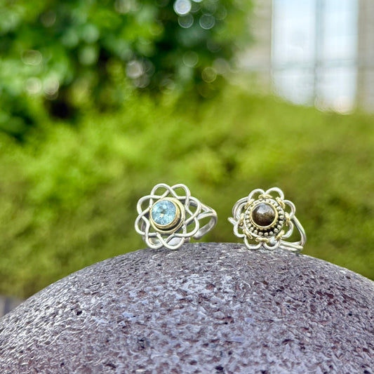Flower design ring 13