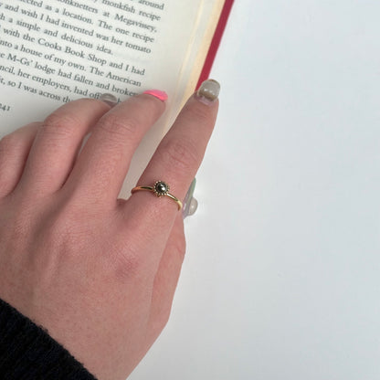 Brass petit ring〈Pyrite〉