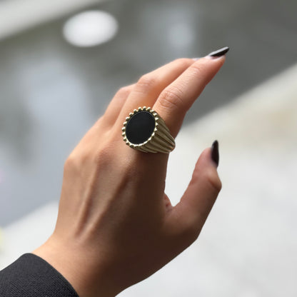 Brass design ring 16
