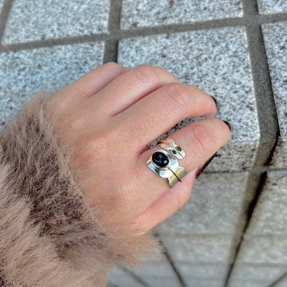 Silver925×Brass design ring 1