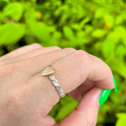 Heart plain ring 15