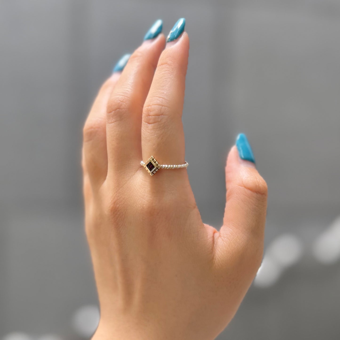 Silver925×Brass petit ring 5
