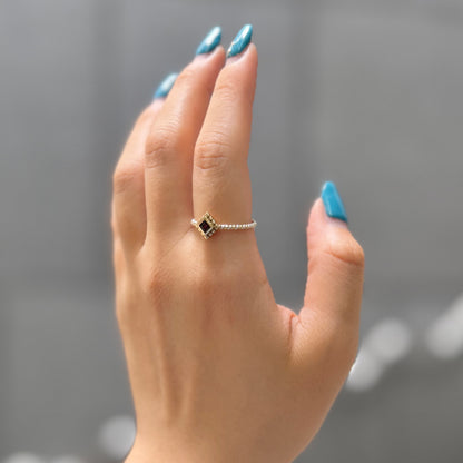 Silver925×Brass petit ring 5