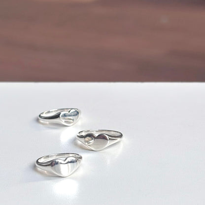 Heart plain ring 53