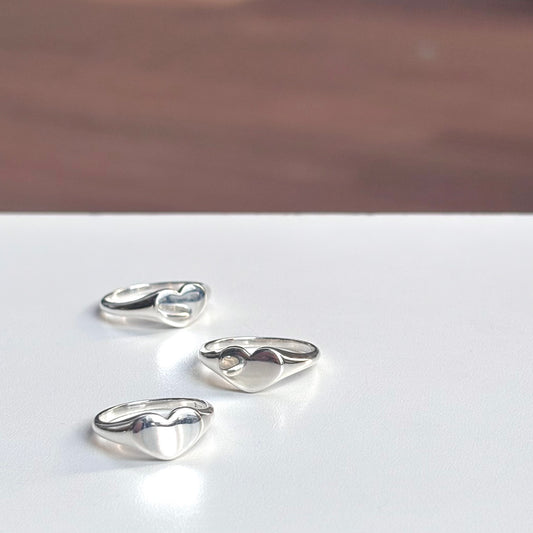 Heart plain ring 53