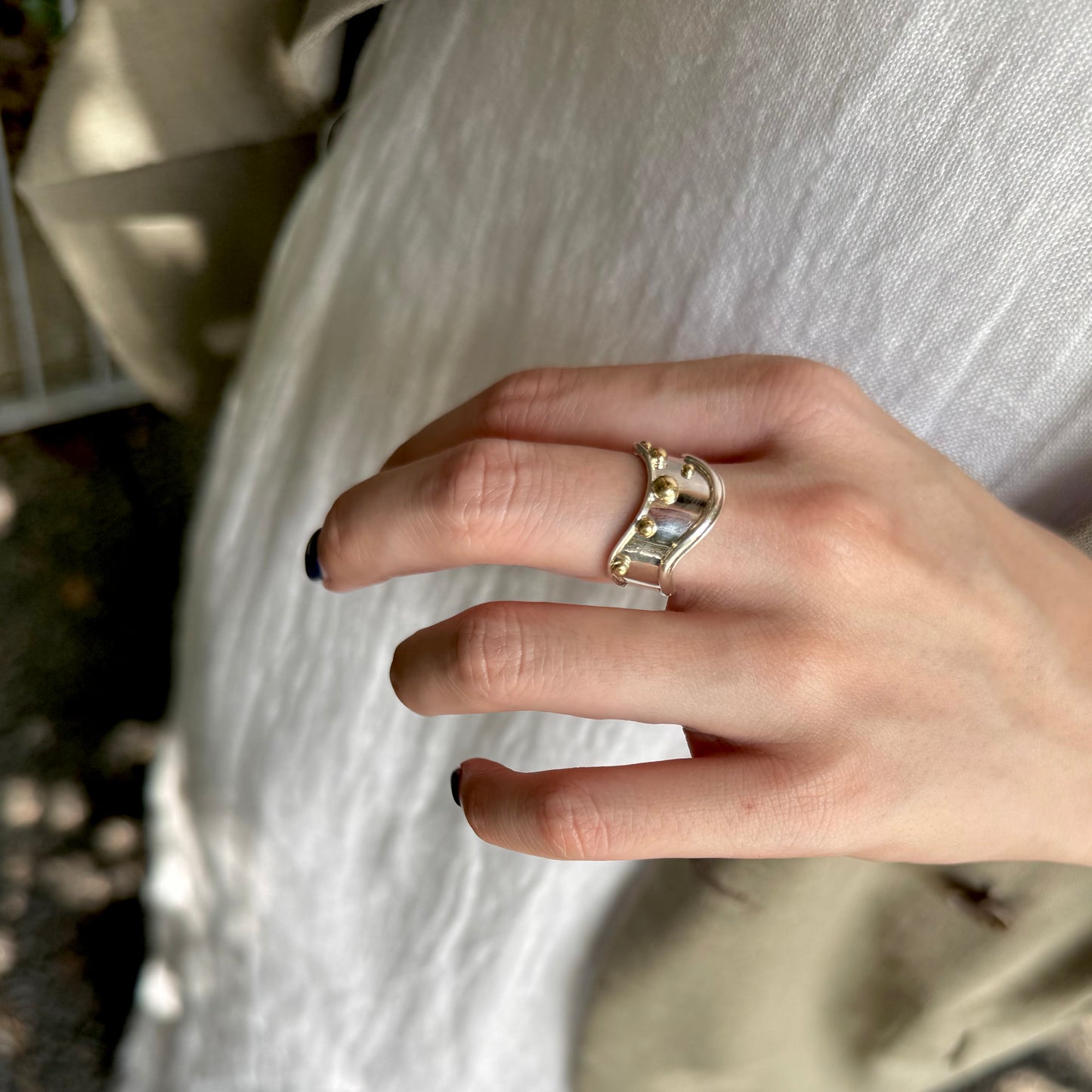【9/22(月)21:00販売終了】 《FUKUOKA先行》Silver925×Brass plain ring