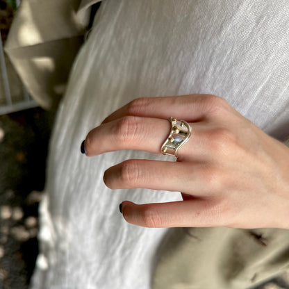 【9/22(月)21:00販売終了】 《FUKUOKA先行》Silver925×Brass plain ring