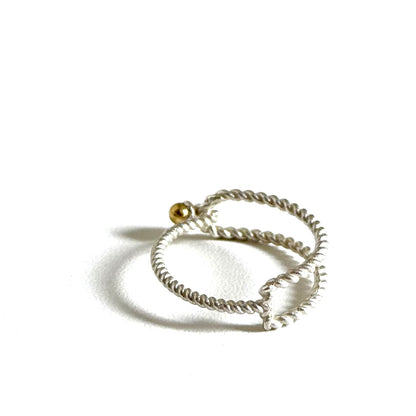 Silver925×Brass plain ring 27