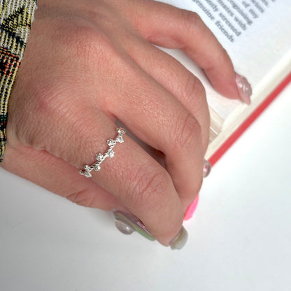 Flower plain ring 5
