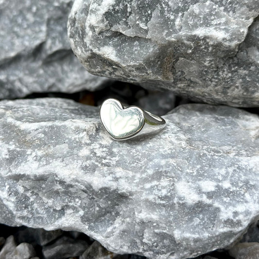 Heart plain ring 10