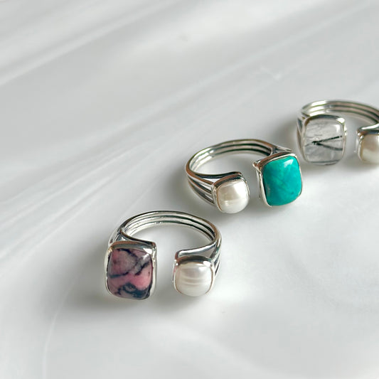 Silver925 2stone ring 12