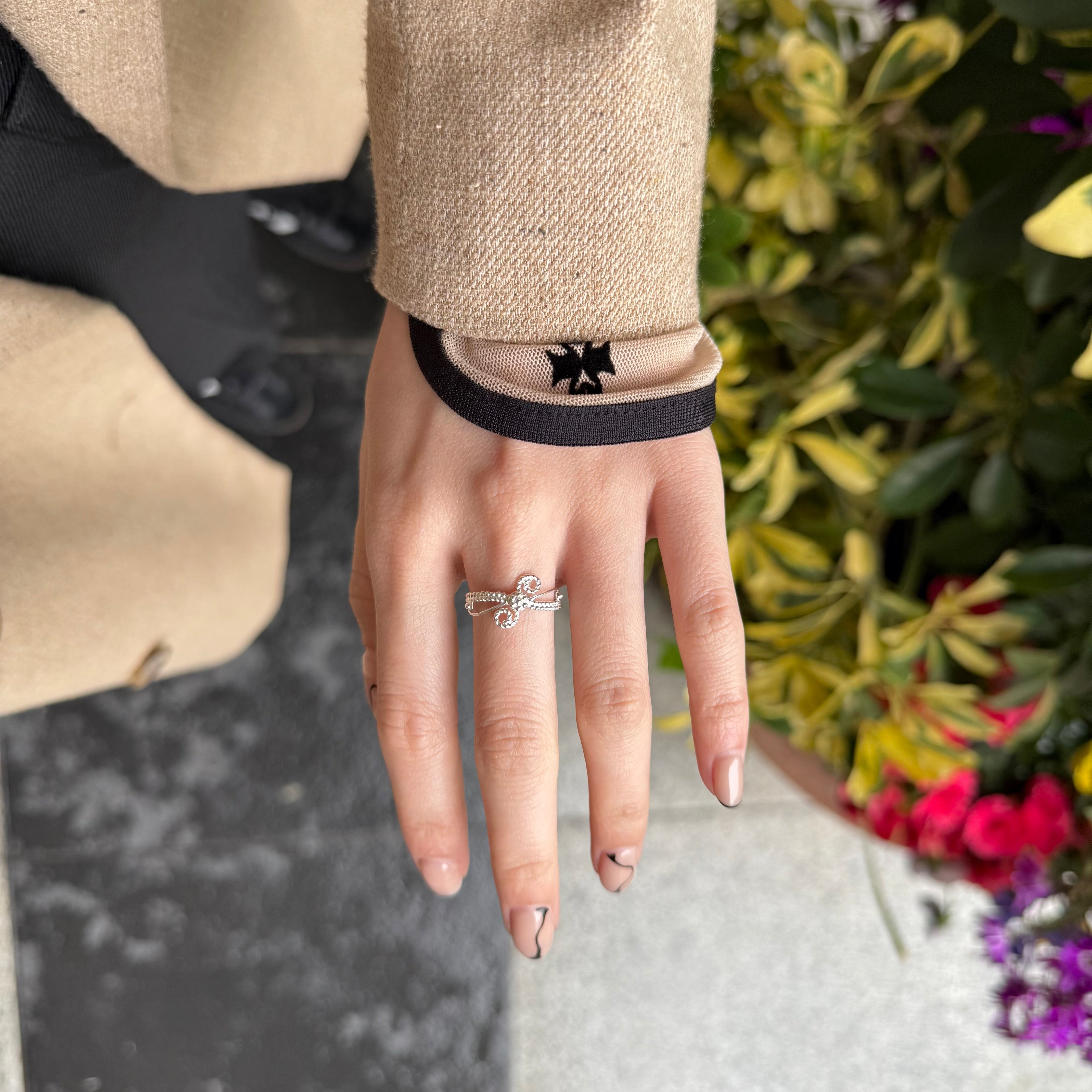Flower plain ring 15 – Biju mam